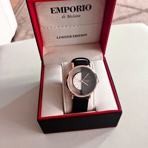 Emporio Di Milano Leather Black Modern Women's limited edition watch